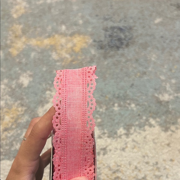 Pink Lace Trim Ribbon - Picture 4 of 4